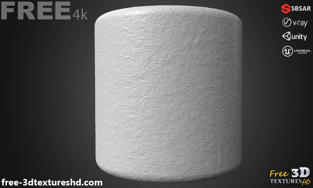 Plâtre mural sans couture Substance SBSAR Texture PBR 3D Téléchargement gratuit 4K haute résolution pour Unity, Unreal Engine et Vray