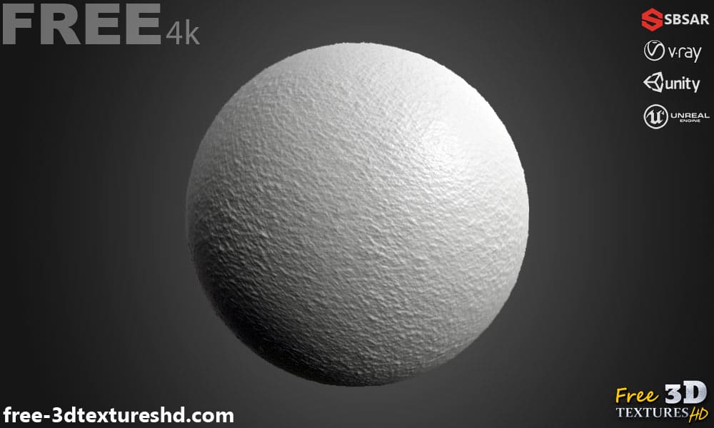 Texture SBSAR sans couture pour mur en plâtre PBR 3D Téléchargement gratuit Haute résolution pour les projets Unity, Unreal et Vray