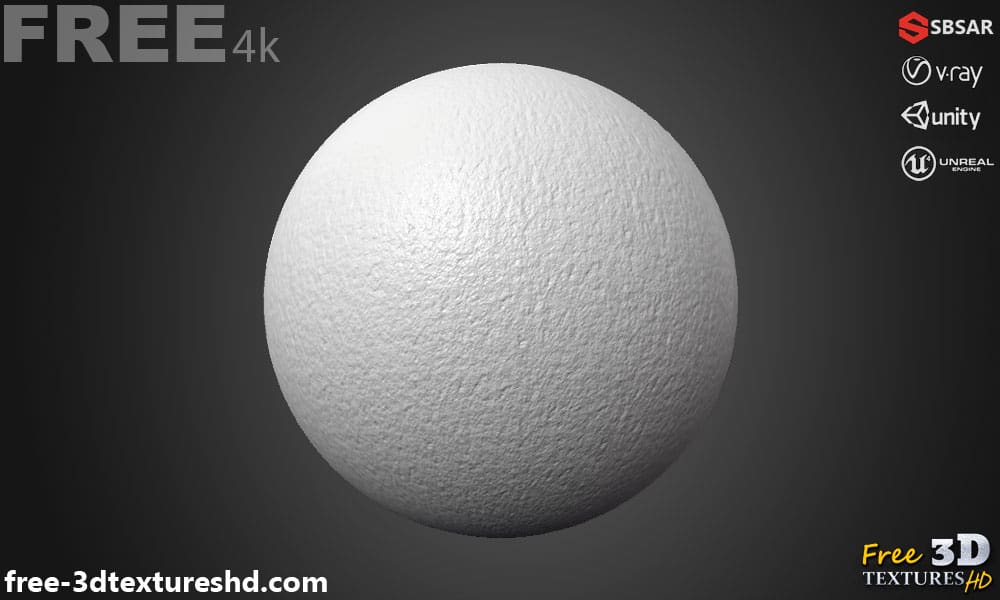 Texture SBSAR sans couture pour mur en plâtre PBR 3D Téléchargement gratuit Haute résolution pour les projets Unity, Unreal et Vray