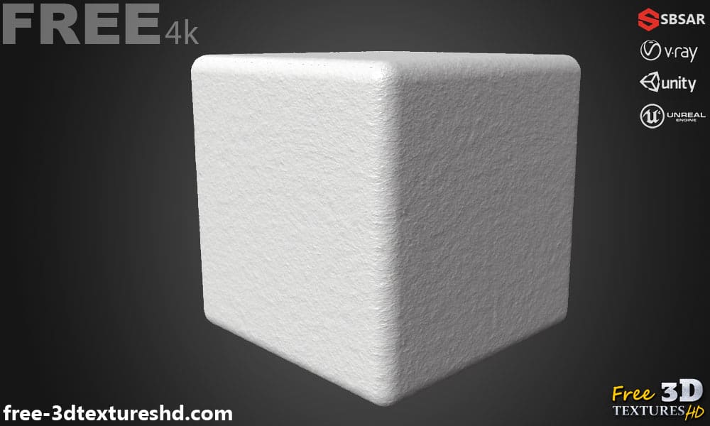 Plâtre mural sans couture Substance SBSAR Texture PBR 3D Téléchargement gratuit 4K haute résolution pour Unity, Unreal Engine et Vray