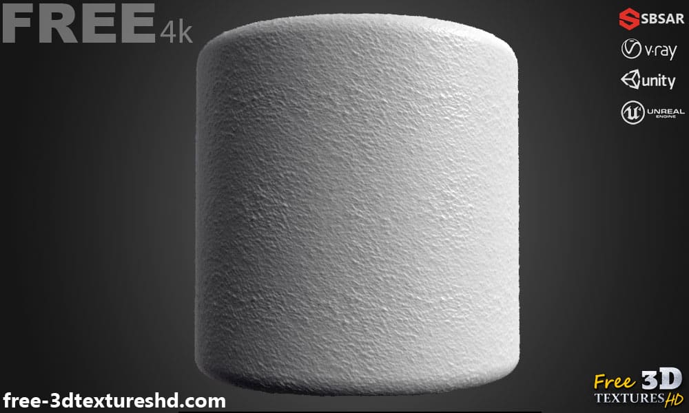 Texture SBSAR sans couture pour mur en plâtre PBR 3D Téléchargement gratuit Haute résolution pour les projets Unity, Unreal et Vray