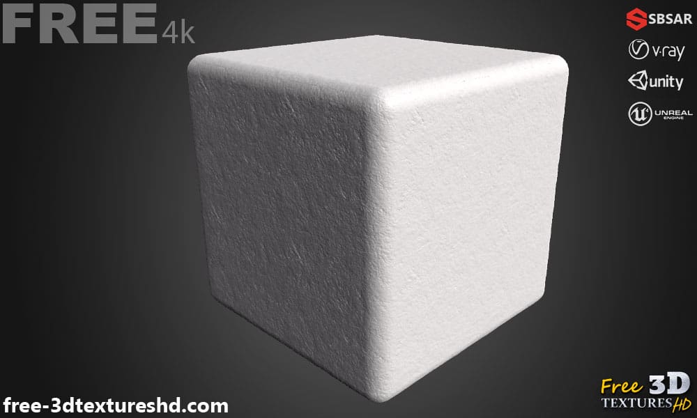 Texture SBSAR sans couture pour mur en plâtre PBR 3D Téléchargement gratuit Haute résolution pour les applications Unity, Unreal et Vray