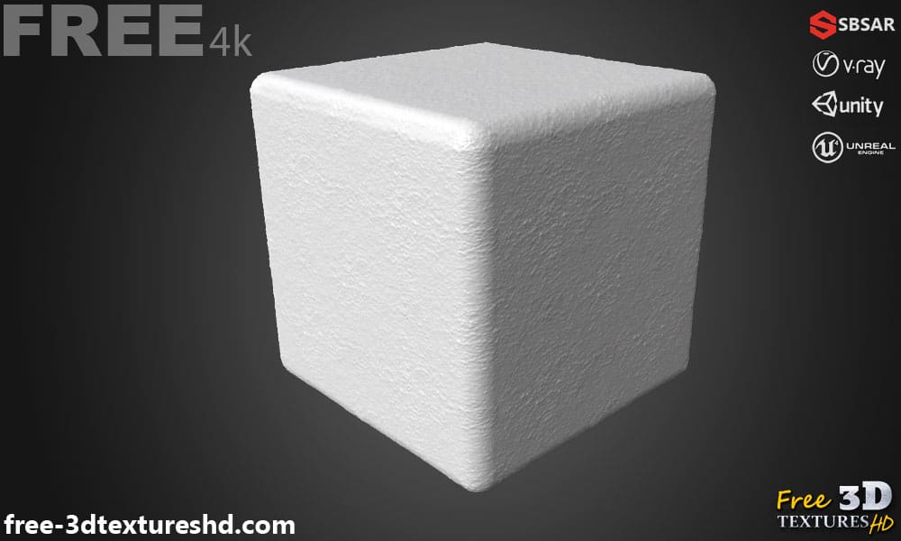 Texture SBSAR sans couture pour mur en plâtre PBR 3D Téléchargement gratuit Haute résolution pour les projets Unity, Unreal et Vray
