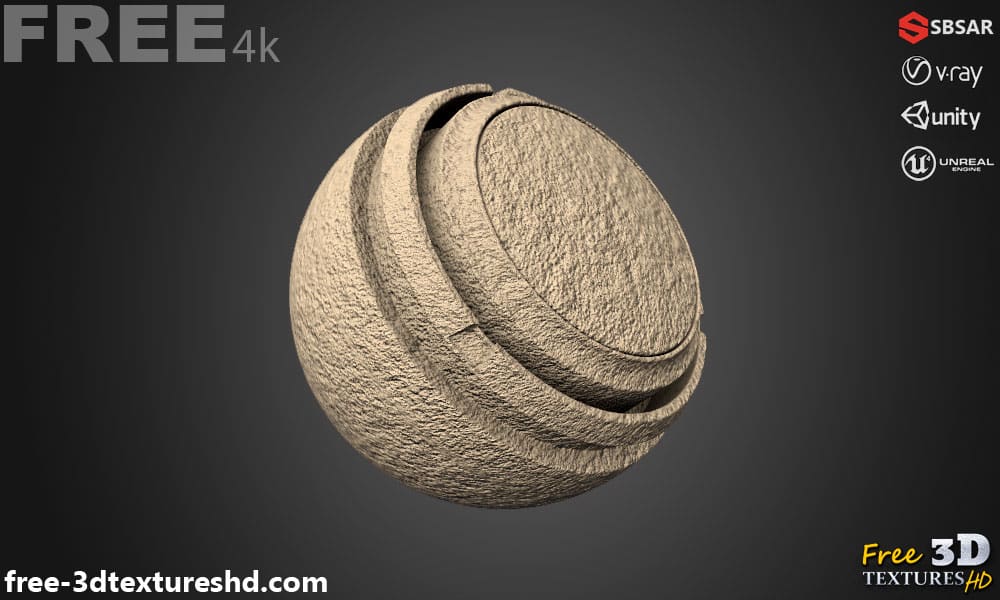 Plâtre brun clair-mur-substance-sans-couture-sbsar-texture-PBR-3D-téléchargement-gratuit-haute-résolution-Unity-Unreal-Vray