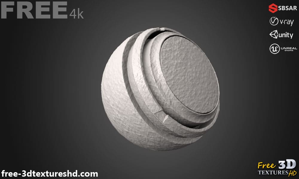 Texture SBSAR sans couture pour mur en plâtre PBR 3D Téléchargement gratuit Haute résolution pour les projets Unity, Unreal et Vray