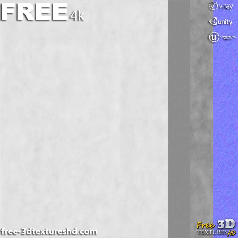 Mur en plâtre sans couture, texture SBSAR PBR 3D, téléchargement gratuit, haute résolution pour les projets Unity Unreal Vray