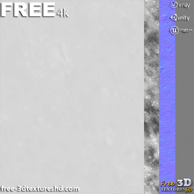 Texture de mur en plâtre SBSAR Texture PBR 3D Téléchargement gratuit 4K haute résolution pour les projets Unity, Unreal et Vray