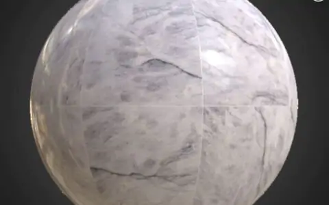 Téléchargement gratuit de la texture du carrelage de sol en marbre blanc SBSAR PBR 4K haute résolution