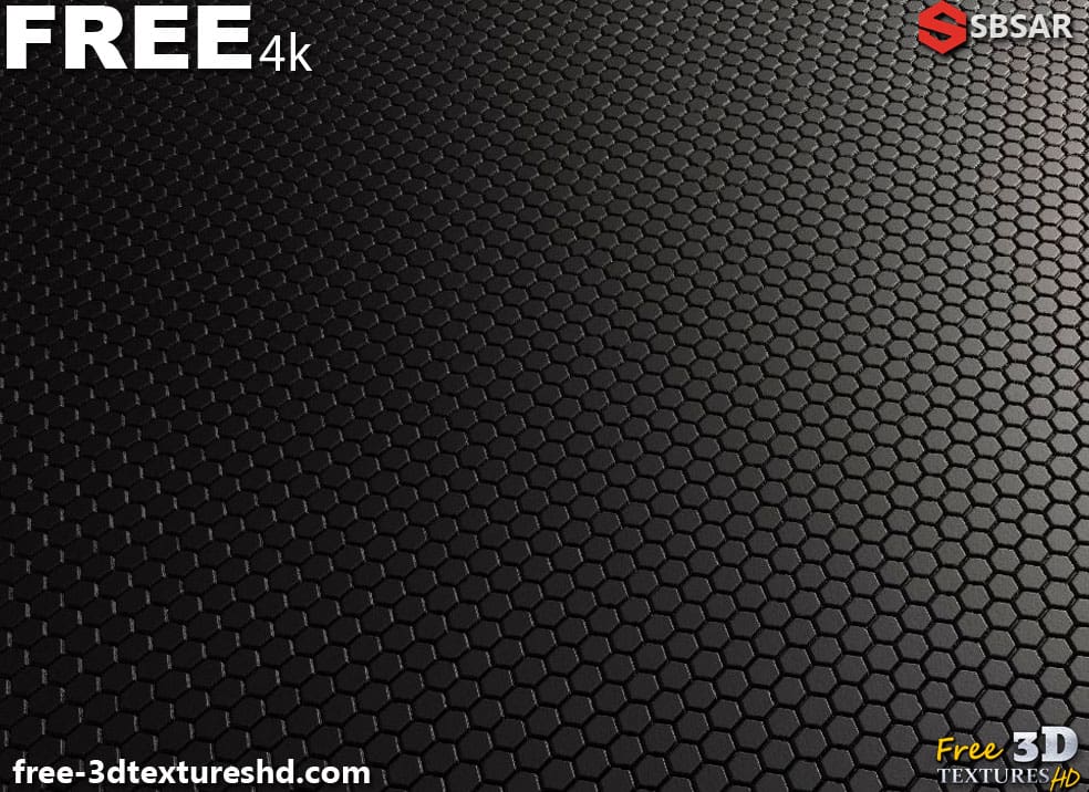 Téléchargement gratuit de texture 3D en caoutchouc et plastique à motif hexagonal. Générateur de substance SBSAR.