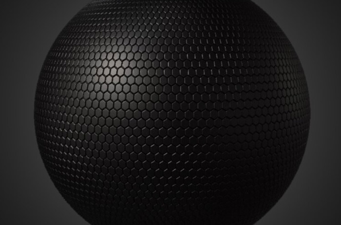 Générateur de texture 3D en caoutchouc et plastique à motif hexagonal Substance SBSAR Téléchargement gratuit pour des textures haute résolution et détaillées