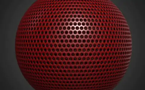 Téléchargement gratuit de la texture 3D du panneau perforé en plastique pour Substance Designer. SBSAR.