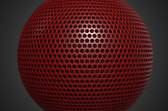 Téléchargement gratuit de la texture 3D du panneau perforé en plastique pour Substance Designer. SBSAR.