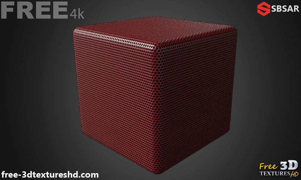 Téléchargement gratuit de la texture 3D d'un panneau perforé en plastique pour Substance Designer. Rendu cylindrique. SBSAR.