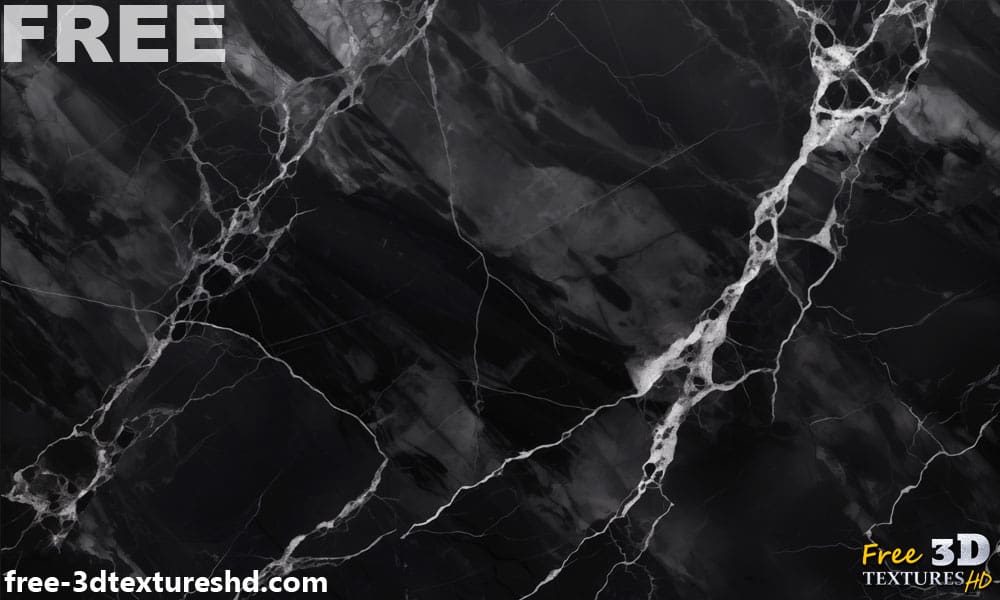 Texture de marbre noir luxueux - téléchargement gratuit en haute résolution. Parfait pour un design d'intérieur élégant et moderne.