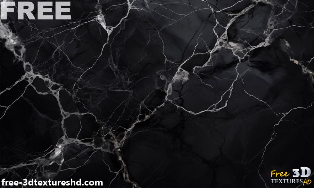 Texture de marbre noir luxueux - téléchargement gratuit en haute résolution. Parfait pour un design d'intérieur élégant et moderne.
