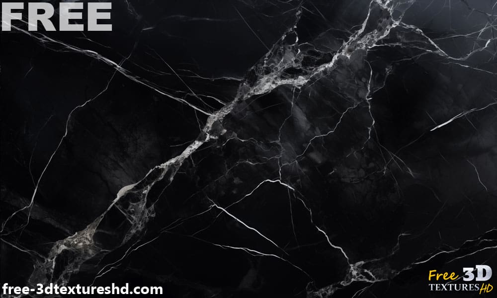 Texture de marbre noir Téléchargement gratuit Fond d'écran haute résolution 4K pour des intérieurs élégants et modernes
