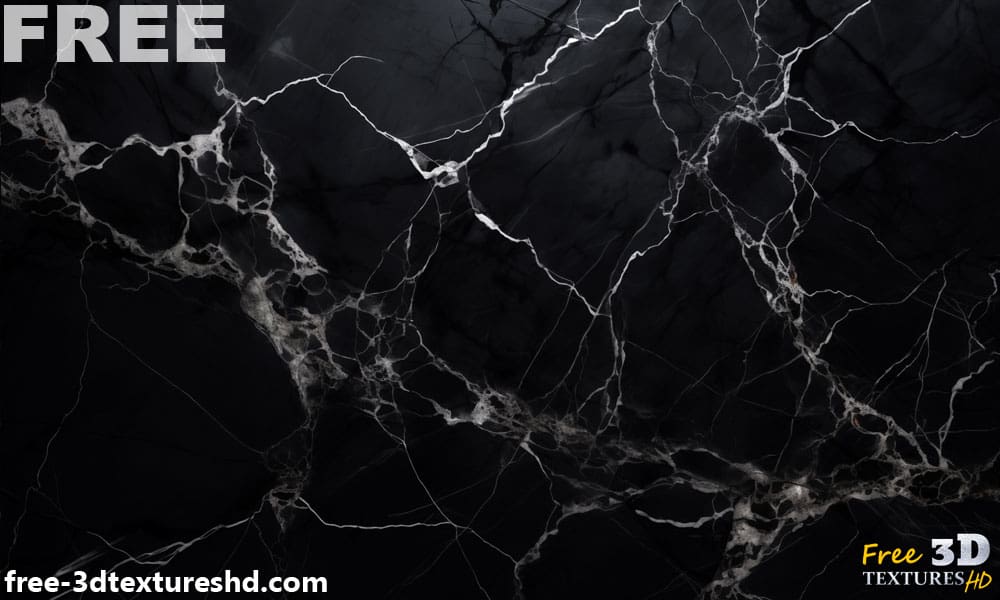 Texture de marbre noir Téléchargement gratuit Fond d'écran haute résolution 4K pour espaces élégants et contemporains
