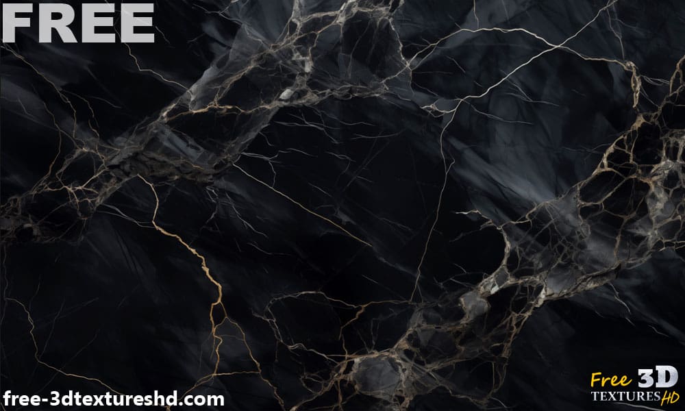 Luxueux marbre noir aux veines dorées – haute résolution. Idéal pour une décoration intérieure opulente et sophistiquée.