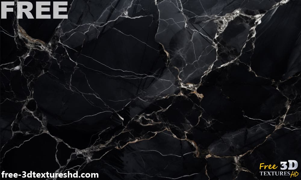 Texture Marbre noir spectaculaire aux veines dorées audacieuses – haute résolution. Idéal pour une décoration intérieure opulente et contemporaine.