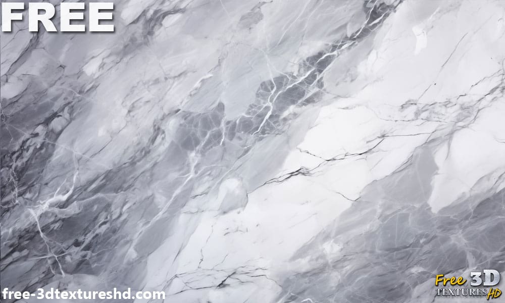 Texture élégante en marbre gris avec veines argentées - téléchargement gratuit en haute résolution. Parfait pour un design d'intérieur moderne et luxueux.