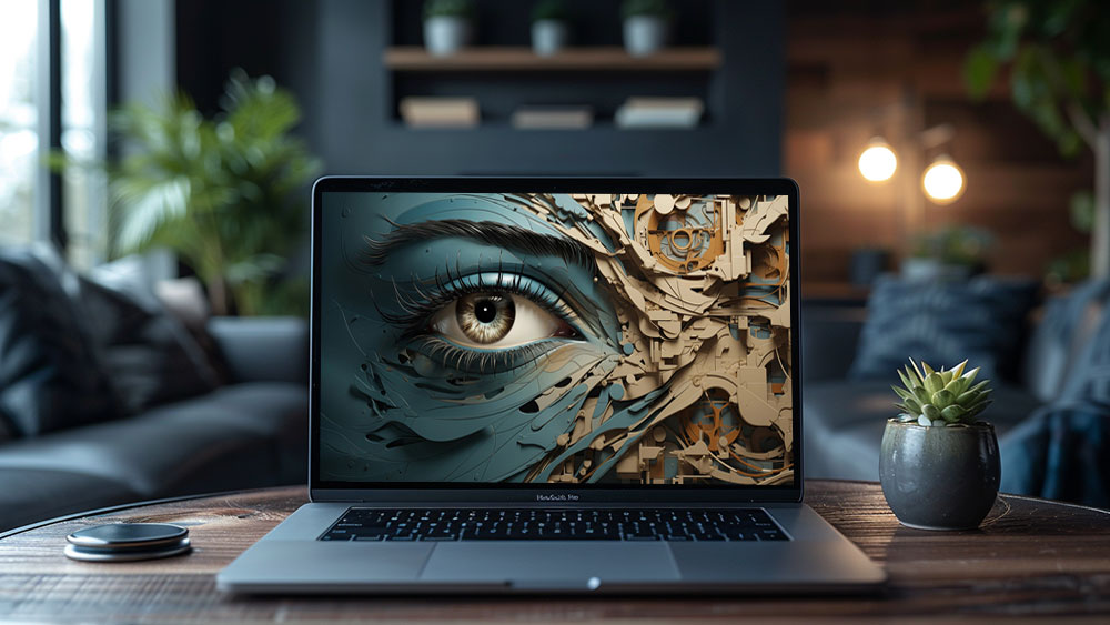 Fond d'écran abstrait Cyber Eye Ultra HD 4K pour ordinateur de bureau et téléphone téléchargement gratuit