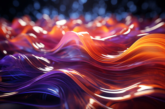 Fond d'écran abstrait vagues lumineuses et colorées fond ultra HD 4K pour ordinateur de bureau et téléphone téléchargement gratuit