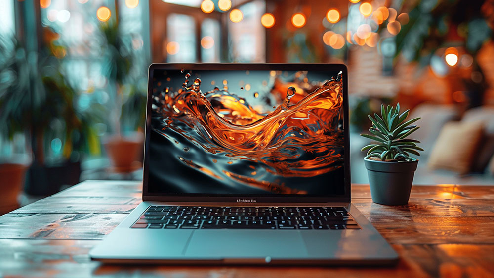 Fond d'écran abstrait éclaboussures de liquide doré fond HD 4K pour ordinateur de bureau et téléphone téléchargement gratuit