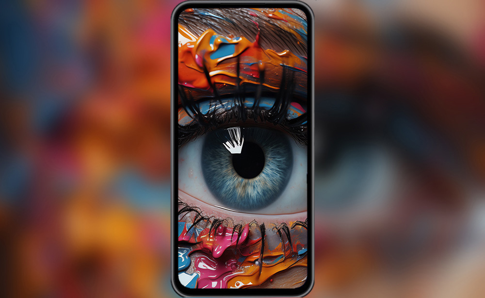 Fond d'écran abstrait magnifique œil et couleurs HD 4K pour ordinateur de bureau et téléphone téléchargement gratuit