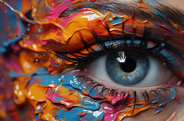 Fond d'écran abstrait magnifique œil et couleurs HD 4K pour ordinateur de bureau et téléphone téléchargement gratuit