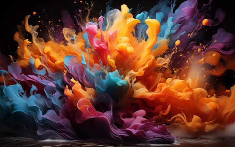 Fond d'écran abstrait explosion de couleurs HD 4K pour ordinateur de bureau et téléphone téléchargement gratuit