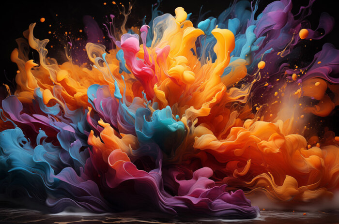 Fond d'écran abstrait explosion de couleurs HD 4K pour ordinateur de bureau et téléphone téléchargement gratuit