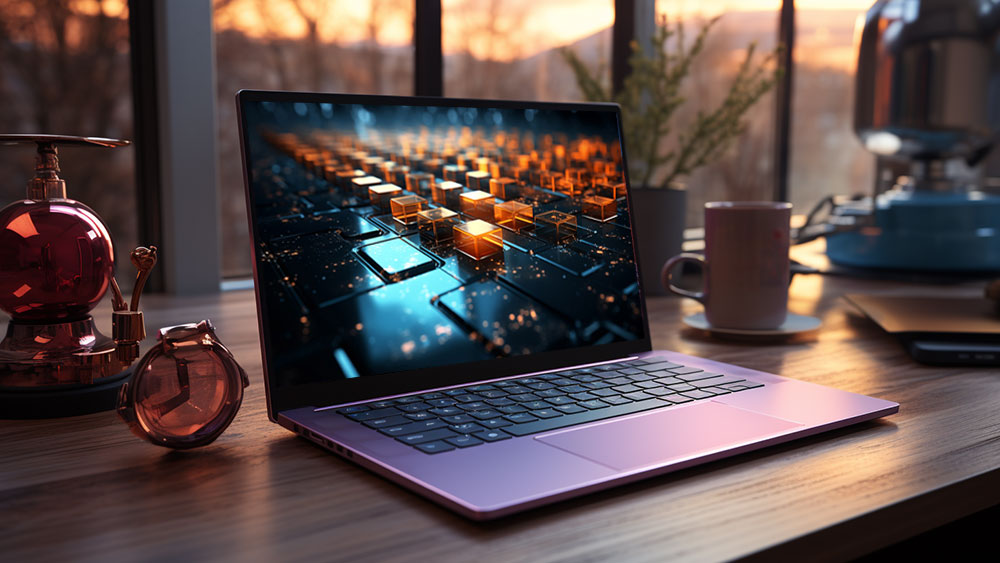 Fond d'écran abstrait de cubes illuminés dorés Fond d'écran Ultra HD 4K pour ordinateur de bureau et téléphone téléchargement gratuit