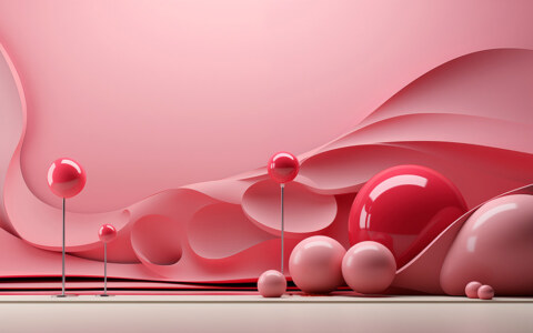 Fond d'écran abstrait rose de rendu 3D Fond d'écran Ultra HD 4K pour ordinateur de bureau et téléphone Téléchargement gratuit