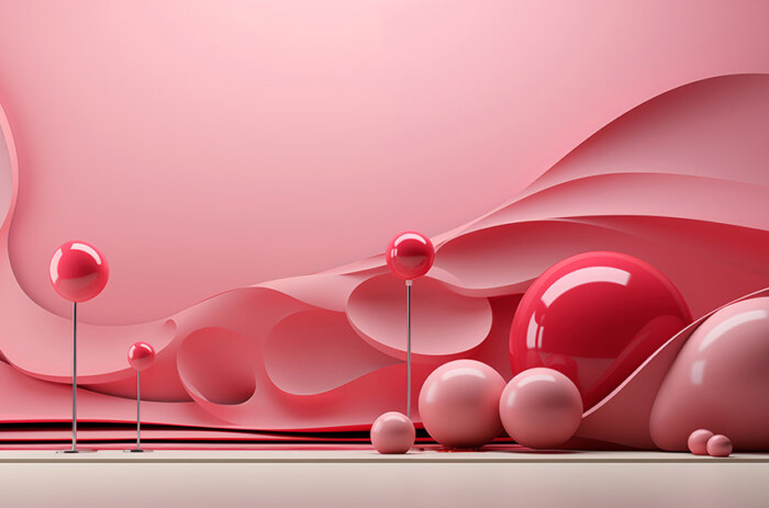 Fond d'écran abstrait rose de rendu 3D Fond d'écran Ultra HD 4K pour ordinateur de bureau et téléphone Téléchargement gratuit