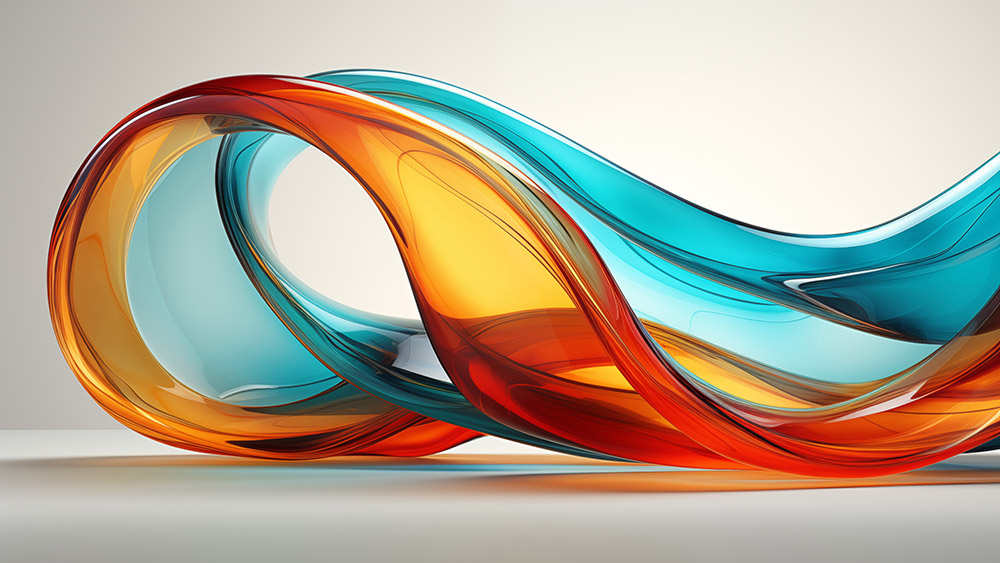 Fond d'écran abstrait de vagues brillantes en mouvement Fond d'écran Ultra HD 4K pour ordinateur de bureau et téléphone téléchargement gratuit