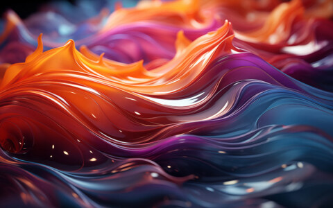 Beau fond d'écran abstrait de vagues colorées Ultra HD 4K pour ordinateur de bureau et téléphone téléchargement gratuit