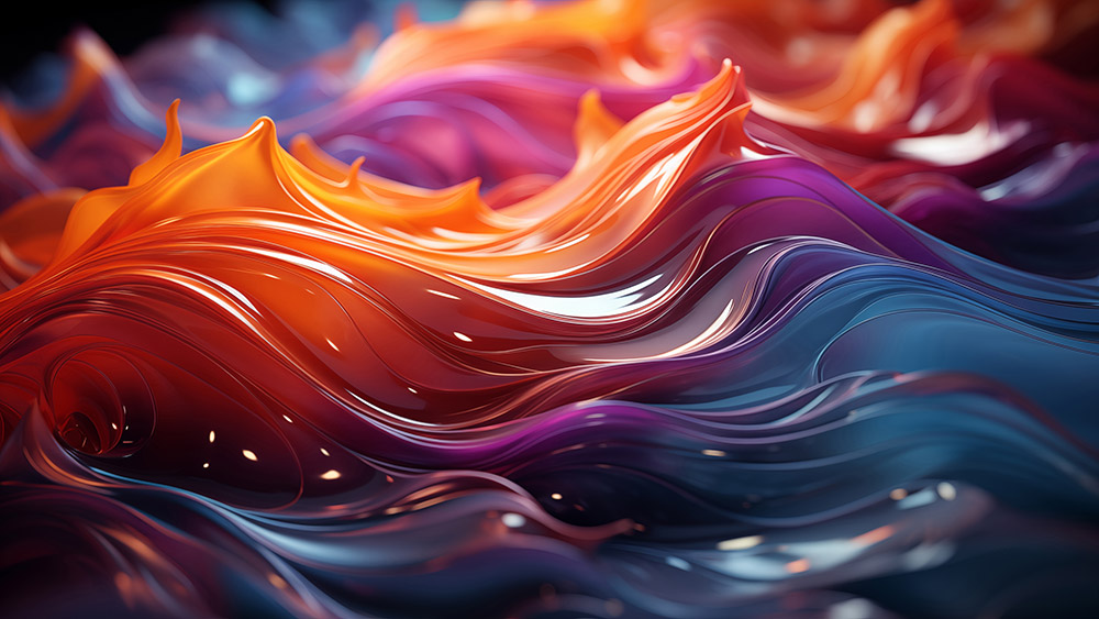 Beau fond d'écran abstrait de vagues colorées Ultra HD 4K pour ordinateur de bureau et téléphone téléchargement gratuit