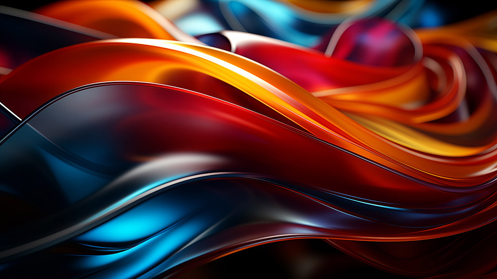 Fond d'écran abstrait de vagues colorées Fond d'écran Ultra HD 4K pour ordinateur de bureau et téléphone téléchargement gratuit