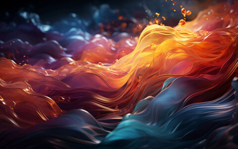 Beau fond d'écran abstrait de vagues colorées Ultra HD 4K pour ordinateur de bureau et téléphone téléchargement gratuit