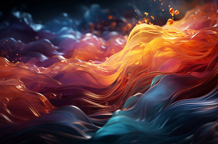 Beau fond d'écran abstrait de vagues colorées Ultra HD 4K pour ordinateur de bureau et téléphone téléchargement gratuit