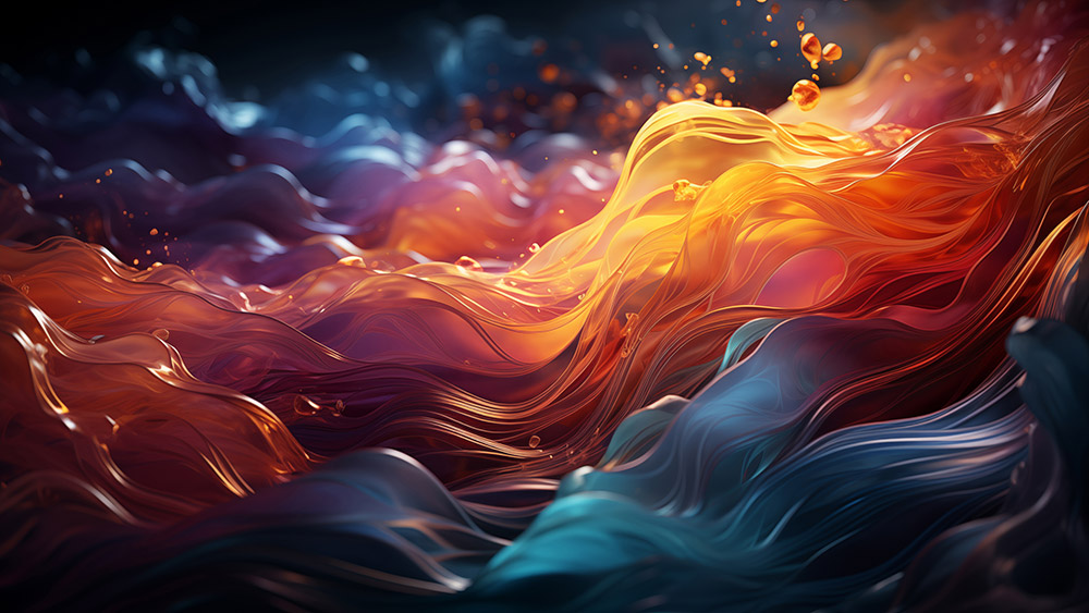 Beau fond d'écran abstrait de vagues colorées Ultra HD 4K pour ordinateur de bureau et téléphone téléchargement gratuit