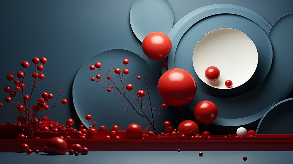 Abstract colorful 3D spheres wallpaper Ultra HD 4K background for Desktop and Phone free download