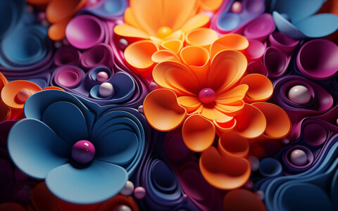 Fond d'écran abstrait de belles fleurs artificielles Fond d'écran Ultra HD 4K pour ordinateur de bureau et téléphone téléchargement gratuit
