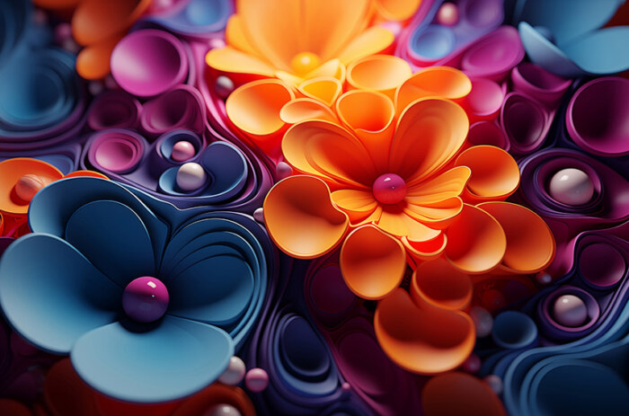 Fond d'écran abstrait de belles fleurs artificielles Fond d'écran Ultra HD 4K pour ordinateur de bureau et téléphone téléchargement gratuit