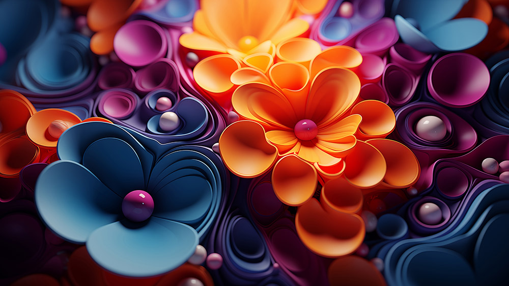 Fond d'écran abstrait de belles fleurs artificielles Fond d'écran Ultra HD 4K pour ordinateur de bureau et téléphone téléchargement gratuit