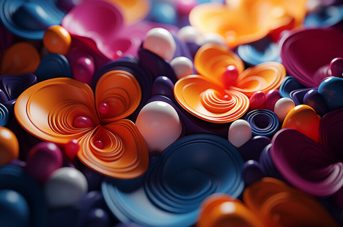 Fond d'écran abstrait en forme de fleur 3D Fond d'écran Ultra HD 4K pour ordinateur de bureau et téléphone Téléchargement gratuit