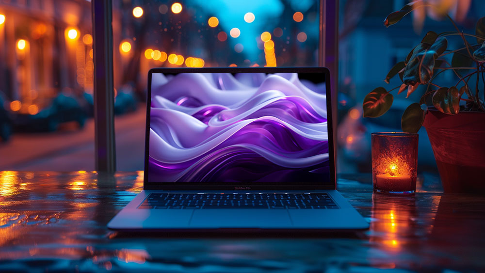 Fond d'écran abstrait de courbes et de vagues violettes fluides Fond d'écran Ultra HD 4K pour ordinateur de bureau et téléphone téléchargement gratuit