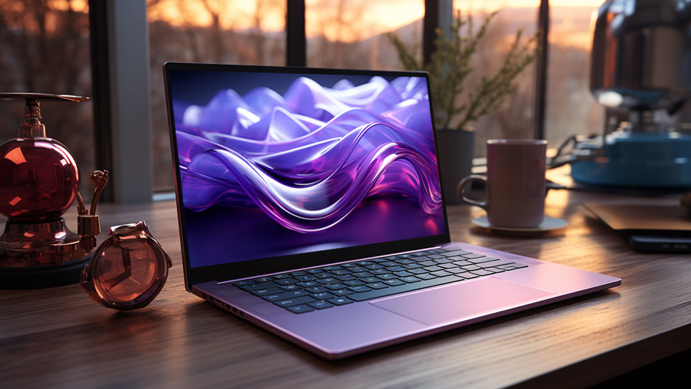 Fond d'écran abstrait de vagues violettes et de lumière HD 4K pour ordinateur de bureau et téléphone téléchargement gratuit