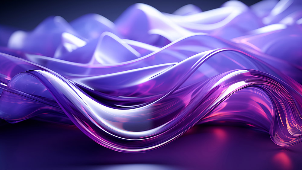 Fond d'écran abstrait de vagues violettes et de lumière HD 4K pour ordinateur de bureau et téléphone téléchargement gratuit
