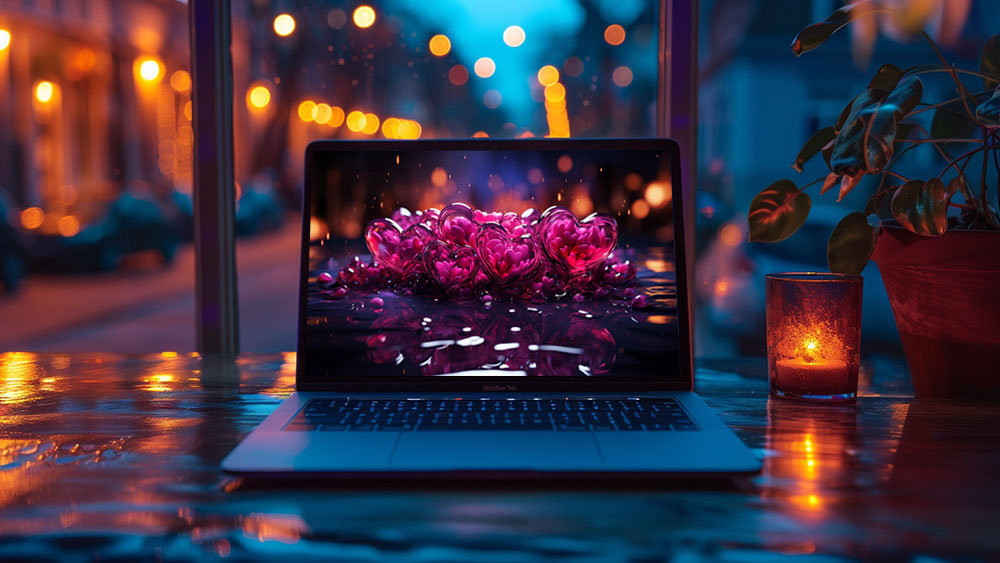 Fond d'écran abstrait de coeurs en cristal Fond d'écran Ultra HD 4K pour ordinateur de bureau et téléphone téléchargement gratuit